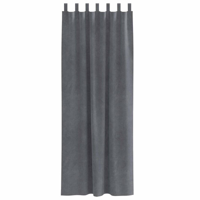 Zasłony zaciemniające 2 pcs Jasnoszary 140 x 245 cm Aksamit