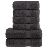 6-cz. zestaw ręczników premium SOLUND, antracytowy, 600 g/cm?