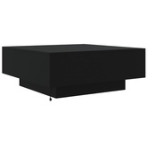 Stolik kawowy z oświetleniem LED, czarny, 80x80x31 cm