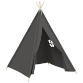 Szary namiot dziecięcy tipi, z torbą, peach skin, 120x120x150cm