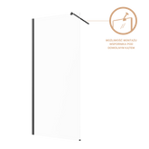 Kabina walk-in ii 80x200cm transp 8mm shiny-glass czarny AK-32-181-S Invena