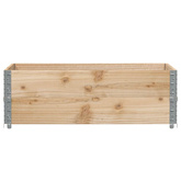 Nadstawki paletowe, 2 szt., 120x80 cm, lite drewno sosnowe