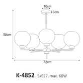 Lampa sufitowa K-4852 z serii ALDAR