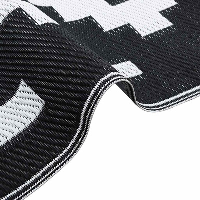 Dywan na zewnątrz, ARAKIL biało-czarny, 190x290 cm, PP