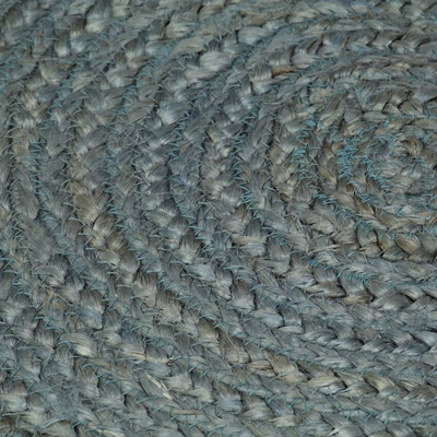 vidaXL Ręcznie wykonany dywan z juty, okrągły, 90 cm, oliwkowozielony
