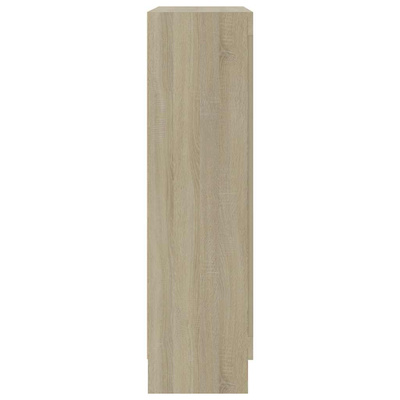 Witryna, dąb sonoma, 82,5x30,5x115 cm, materiał drewnopochodny