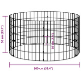 Okrągły słup gabionowy, galwanizowana stal, ?100x50 cm
