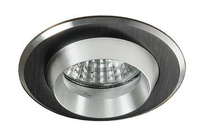Nowoczesna oprawa wpuszczana MR16 SA-02 STB/AL czarny satynowy stała aluminium + oprawka GU10