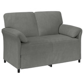 Sofa dwuosobowa ciemnoszary 138 x 83 x 95 cm Welur