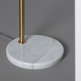 Lampa Podłogowa drewniany stolik ze szklaną kulą G9 Abruzzo Meblo