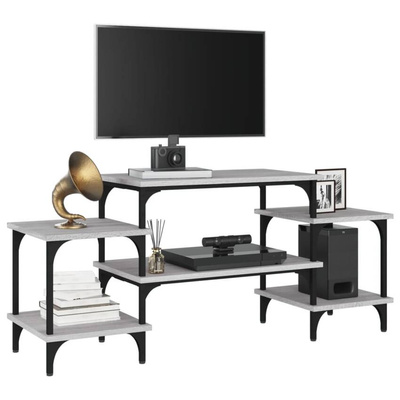 vidaXL Szafka pod TV, szary dąb sonoma, 117x35x52 cm