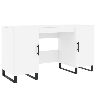 vidaXL Biurko, białe, 140x50x75 cm, materiał drewnopochodny wariant 8