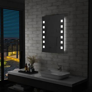 vidaXL Ścienne lustro łazienkowe z LED, 60 x 80 cm