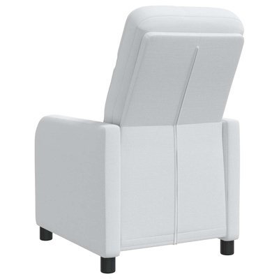 Fotel recliner Biały tkanina