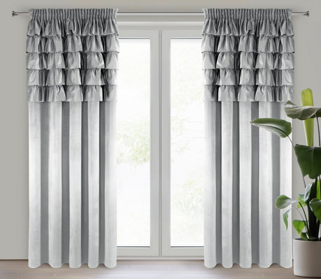 Zasłona Aura srebrna 140x270