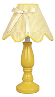 Lampka nocna Lola ceramiczna żółta klasyczna E14