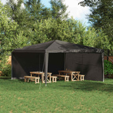 Ściana boczna namiotu na imprezy 2 pcs antracytowy 400 x 195 cm