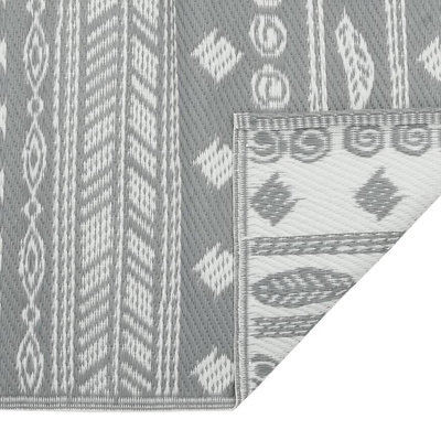 vidaXL Dywan zewnętrzny, szary, 80x250 cm, PP