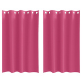 Firany blackout z kółkami 2 pcs Jasnoróżowy 175 x 140 cm