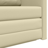 Sofa Bed Kremowy 124 x 71 x 78 cm Sztuczna skóra