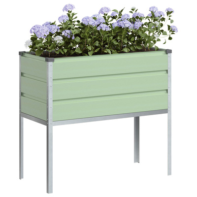 Donica Pastelowa zieleń 100 x 45 x 90 cm Stal Galwanizowana