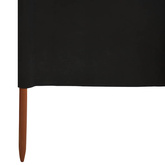 Parawan 5-skrzydłowy z tkaniny, 600x120 cm, czarny