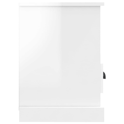 vidaXL Szafka pod TV, biała z połyskiem, 80x35x50 cm