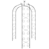 Pergola ogrodowa, czarna, ?180x255 cm, stalowa