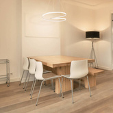 Lampa dekoracyjna wisząca led 60w biała DL-J06-1 + Pilot