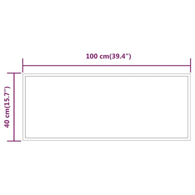 vidaXL Lustro łazienkowe z LED, 40x100 cm