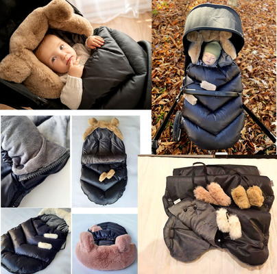 Love gifts Sanki ze śpiworkiem+ Mufki/Brąz