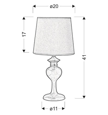 Lampka nocna Berkane zielona klasyczna z abażurem