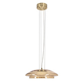 Lampa wisząca Ombre 34 szklana klosz bursztynowy biały pojedyncza GX53