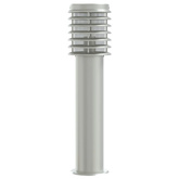 Lampy ogrodowe na słupku, 3 szt., srebrne, 60 cm, stal