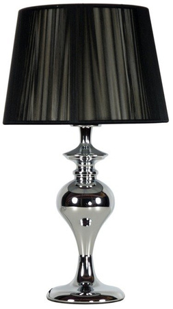 Lampka nocna Gillenia srebrno-miedziana z abażurem E27 1x60W