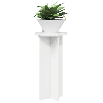 Stojak na rośliny 2 pcs Biały wysoki połysk 29,5 x 29,5 x 60 cm