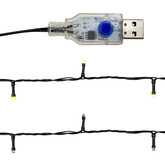 Girlanda świąteczna z lampkami LED, 10 m, czarna