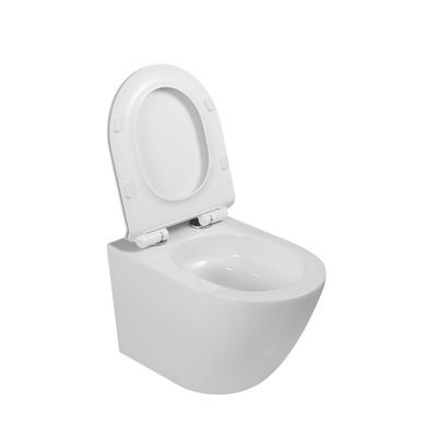 MISKA WC PODWIESZANA, QFS, TAVRO OKRĄGŁA, Z DESKĄ WOLNOOPAD, BIAŁY