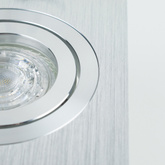 Punktowa oprawa sufitowa wpuszczana CERI 1 SQ Silver IP20 kwadratowa srebrna EDO777137 EDO Solutions