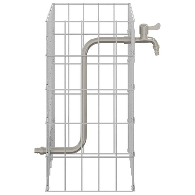 Kran Gabionowy Srebrny 26 x 25 x 50 cm Stal nierdzewna