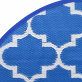 vidaXL Dywan na zewnątrz, niebieski, Ø120 cm, PP