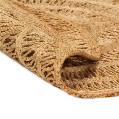 vidaXL Ręcznie pleciony dywan z juty, 90 cm, okrągły