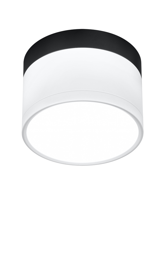 Lampa sufitowa tuba czarno-biała LED 9W 4000K okrągła natynkowa