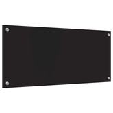 Panel kuchenny Czarny 90 x 40 cm szkło hartowane