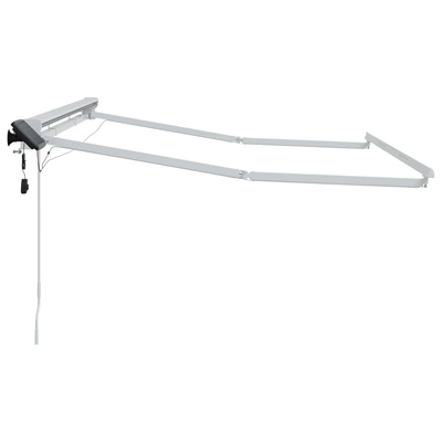 Ręczny ramowy zewnętrzny markizowy z LED Biały 2,5 x 2 m