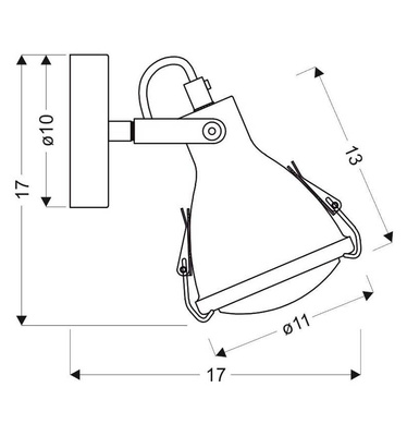 Lampa ścienna Candellux kinkiet Crodo 91-71101  E14 szary