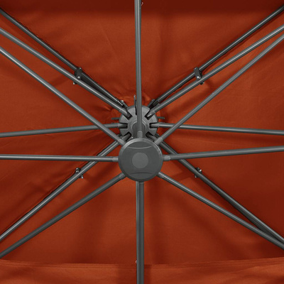 Parasol ogrodowy Cantilever z podwójnym blatem, terakota 400x300 cm