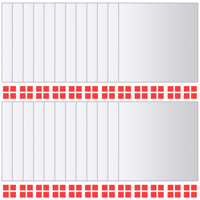 Kafelki lustrzane, 24 szt., kwadratowe