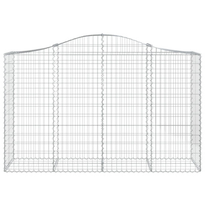 Kosze gabionowe, 14 szt, 200x50x120/140cm, galwanizowane żelazo