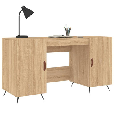 vidaXL Biurko, dąb sonoma, 140x50x75 cm, materiał drewnopochodny